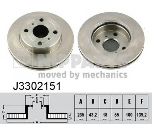 NIPPARTS J3302151 Тормозной диск