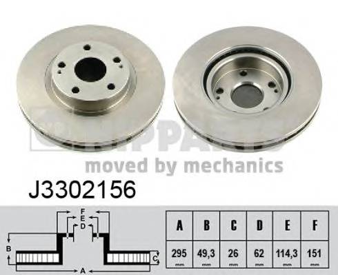 NIPPARTS J3302156 Тормозной диск