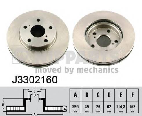 NIPPARTS J3302160 Тормозной диск