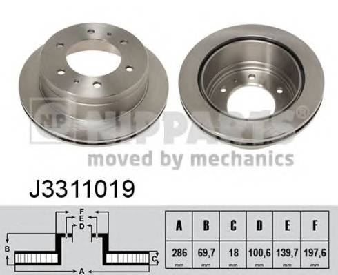 NIPPARTS J3311019 Тормозной диск