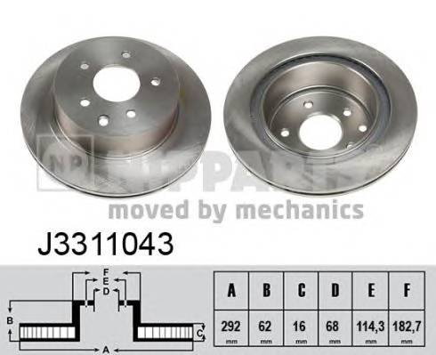 NIPPARTS J3311043 Тормозной диск