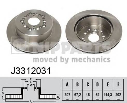 NIPPARTS J3312031 Тормозной диск