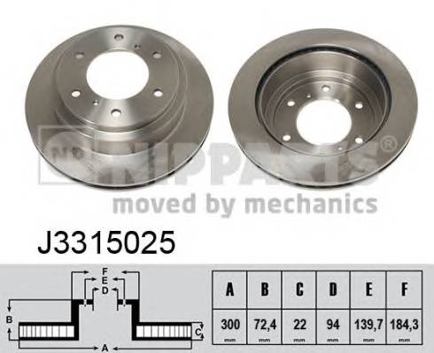 NIPPARTS J3315025 Гальмівний диск