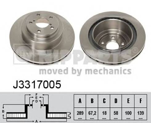 NIPPARTS J3317005 Гальмівний диск