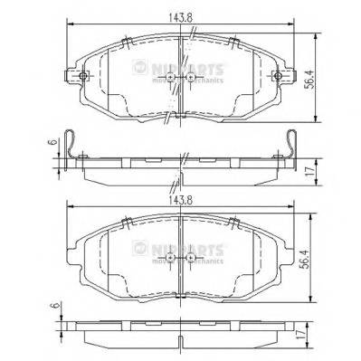 NIPPARTS J3600912 Комплект гальмівних колодок,