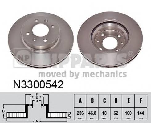 NIPPARTS N3300542 Тормозной диск