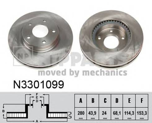 NIPPARTS N3301099 Гальмівний диск