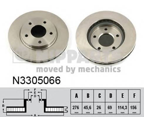 NIPPARTS N3305066 Тормозной диск