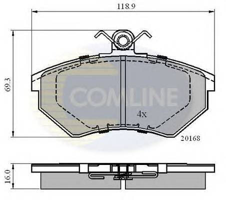 COMLINE CBP0152 Комплект гальмівних колодок,