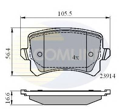 COMLINE CBP01712 Комплект гальмівних колодок,