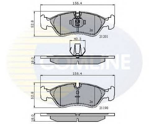 COMLINE CBP01007 Комплект гальмівних колодок,