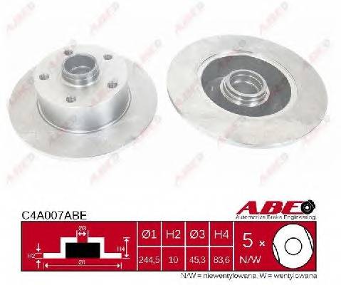 ABE C4A007ABE Тормозной диск