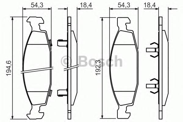 BOSCH 0 986 424 666 Комплект гальмівних колодок,