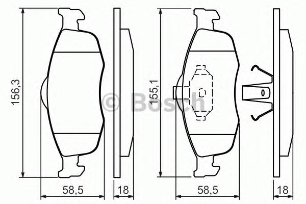 BOSCH 0 986 460 969 Комплект гальмівних колодок,