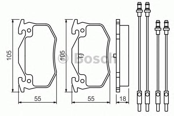 BOSCH 0 986 466 350 Комплект гальмівних колодок,