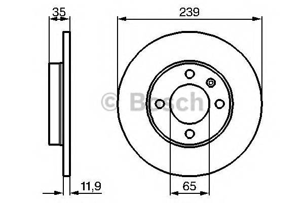 BOSCH 0 986 478 011 Гальмівний диск