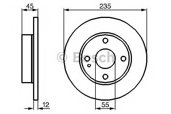 BOSCH 0 986 478 252 Тормозной диск