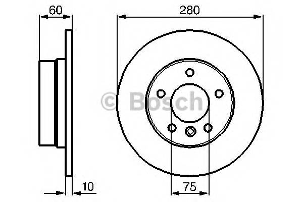 BOSCH 0 986 478 561 Тормозной диск