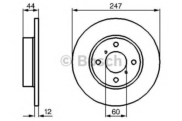 BOSCH 0 986 478 729 Гальмівний диск