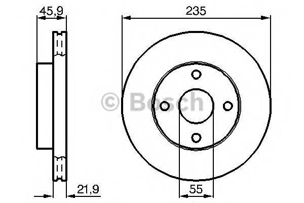 BOSCH 0 986 478 787 Гальмівний диск