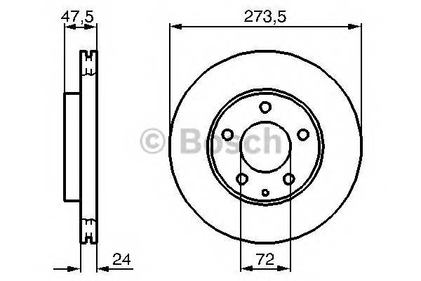 BOSCH 0 986 479 034 Тормозной диск