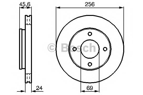 BOSCH 0 986 479 187 Гальмівний диск