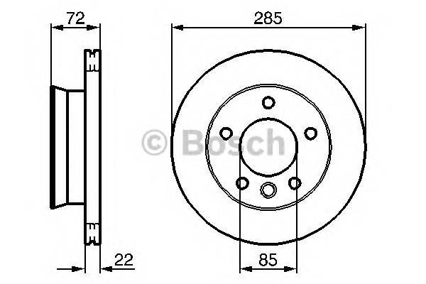 BOSCH 0 986 479 212 Гальмівний диск