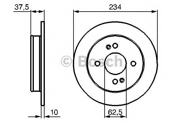 BOSCH 0 986 479 256 Тормозной диск