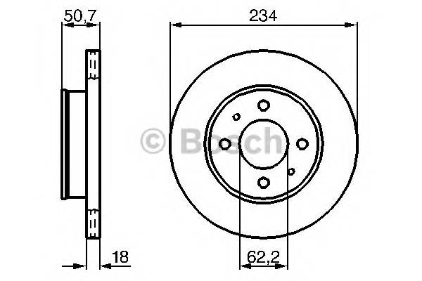 BOSCH 0 986 479 264 Тормозной диск