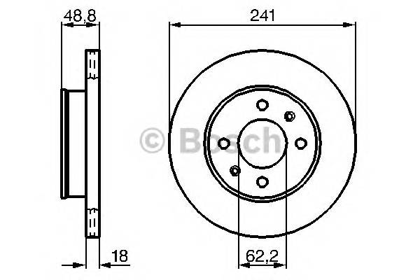 BOSCH 0 986 479 286 Тормозной диск