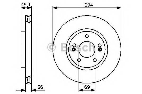 BOSCH 0 986 479 434 Тормозной диск