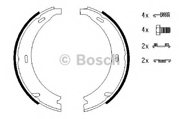 BOSCH 0 986 487 543 Комплект тормозных колодок,