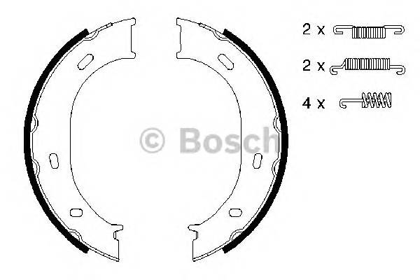 BOSCH 0 986 487 610 Комплект гальмівних колодок,