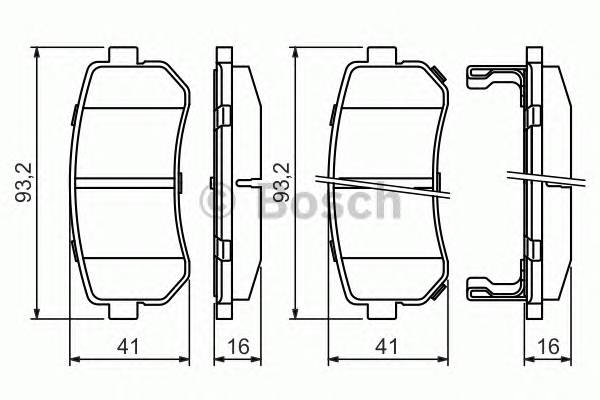 BOSCH 0 986 494 140 Комплект гальмівних колодок,