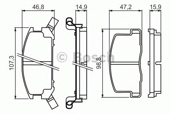 BOSCH 0 986 494 412 Комплект гальмівних колодок,