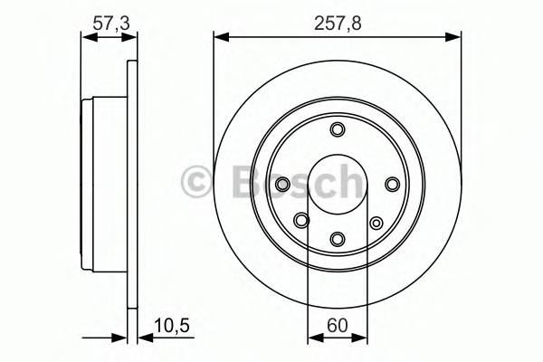 BOSCH 0 986 479 985 Тормозний диск