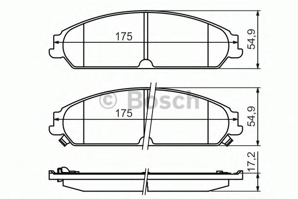 BOSCH 0 986 494 483 Комплект гальмівних колодок,