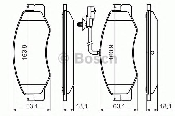 BOSCH 0 986 494 499 Комплект тормозных колодок,