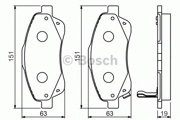 BOSCH 0 986 494 054 Комплект тормозных колодок,