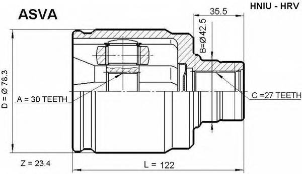 ASVA HNIUHRV ØÐÓÑ ÂÍÓÒÐÅÍÍÈÉ 30x42.5x27