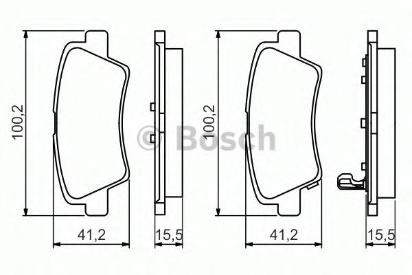 BOSCH 0 986 494 557 Комплект тормозных колодок,