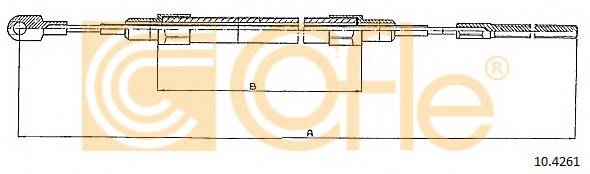 COFLE 10.4261 Трос ручного гальма