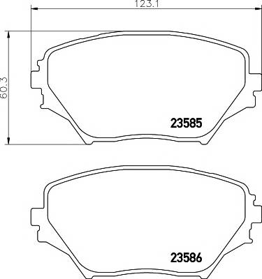 TEXTAR 2358501 Комплект гальмівних колодок,