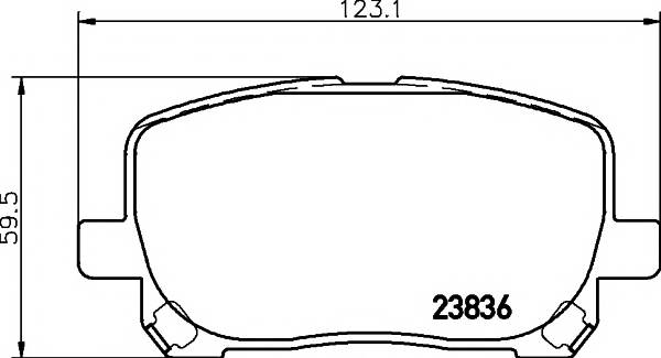 TEXTAR 2383601 Комплект гальмівних колодок,