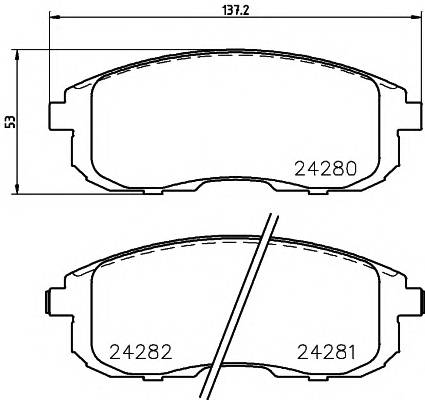 TEXTAR 2428001 Комплект гальмівних колодок,