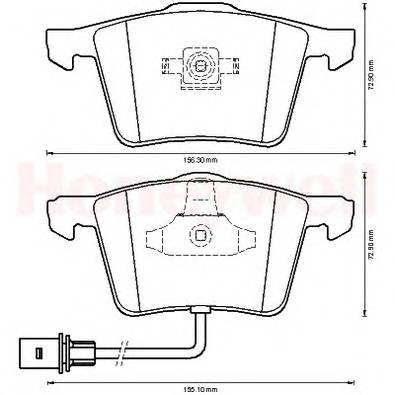 BENDIX 573198B Комплект тормозных колодок,