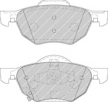 FERODO FDB1704 Комплект тормозных колодок,