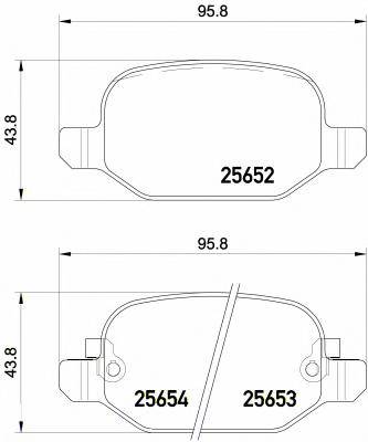 BREMBO P 23 150 Комплект гальмівних колодок,