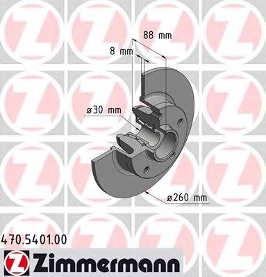 ZIMMERMANN 470.5401.00 Гальмівний диск