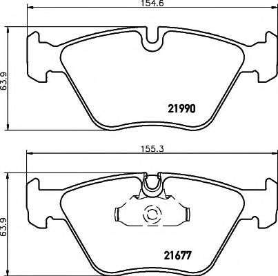 HELLA 8DB 355 010-711 Комплект гальмівних колодок,